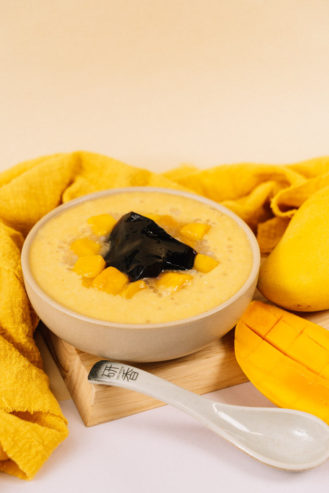 芒果仙草西米露 Herbal Jelly with Mango Coconut Milk Sago