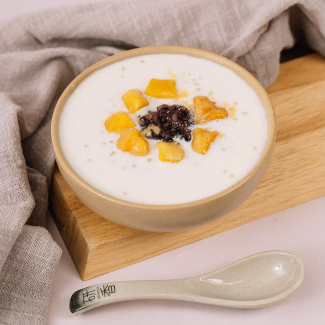 椰汁紫米芒果西米露 Mango Purple Rice with Coconut Milk Sago